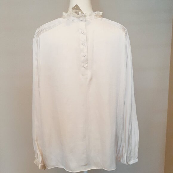 J. Crew Lace Neck Blouse  XXL NWT - Picture 2 of 13